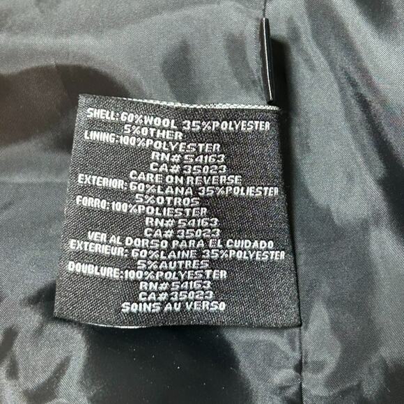 Nine West Womens Gray Wool Blend Pea Coat Size 10 Gray Preppy Asymmetric Buttons - Picture 8 of 12